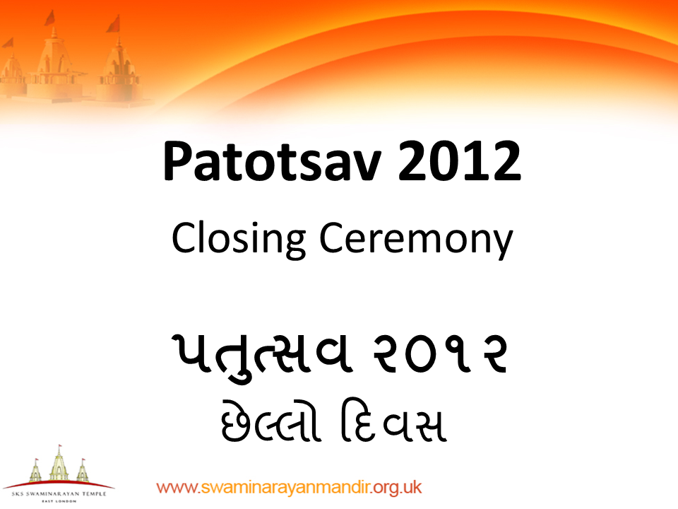 Patotsav last - ©1987-2017 SKS Swaminarayan Temple East London