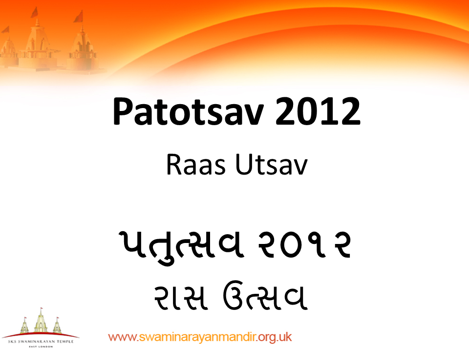 Patotsav raas - ©1987-2017 SKS Swaminarayan Temple East London